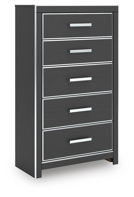 Zuraleus Black King Upholstered Bed, 2 Chests and 2 Nightstands - Ornate Home