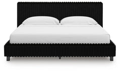 Zuraleus Black King Upholstered Bed, 2 Chests and 2 Nightstands - Ornate Home