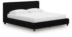 Zuraleus Black King Upholstered Bed, 2 Chests and 2 Nightstands - Ornate Home