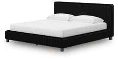 Zuraleus Black King Upholstered Bed, 2 Chests and 2 Nightstands - Ornate Home