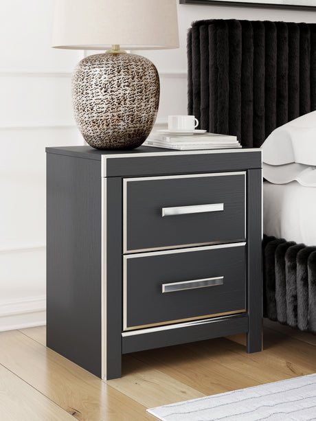 Zuraleus Black King Upholstered Bed, Dresser, Mirror and 2 Nightstands - Ornate Home