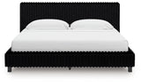 Zuraleus Black King Upholstered Bed, Dresser and Nightstand (Online Special Price) - Ornate Home