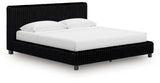 Zuraleus Black King Upholstered Bed, Dresser and Nightstand (Online Special Price) - Ornate Home