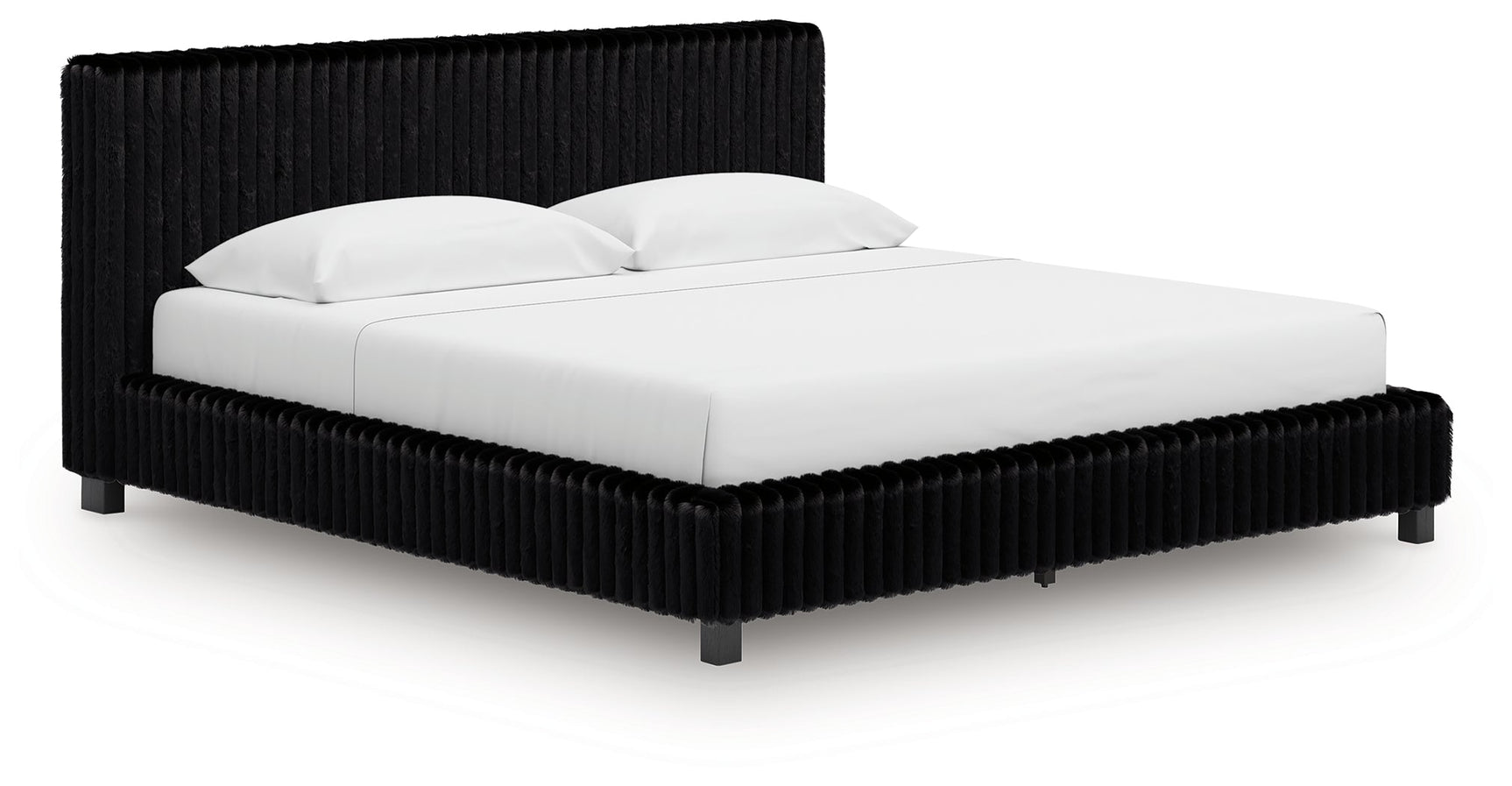 Zuraleus Black King Upholstered Bed, Dresser and Nightstand (Online Special Price) - Ornate Home