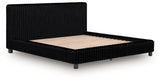 Zuraleus Black King Upholstered Bed, Dresser and Nightstand (Online Special Price) - Ornate Home