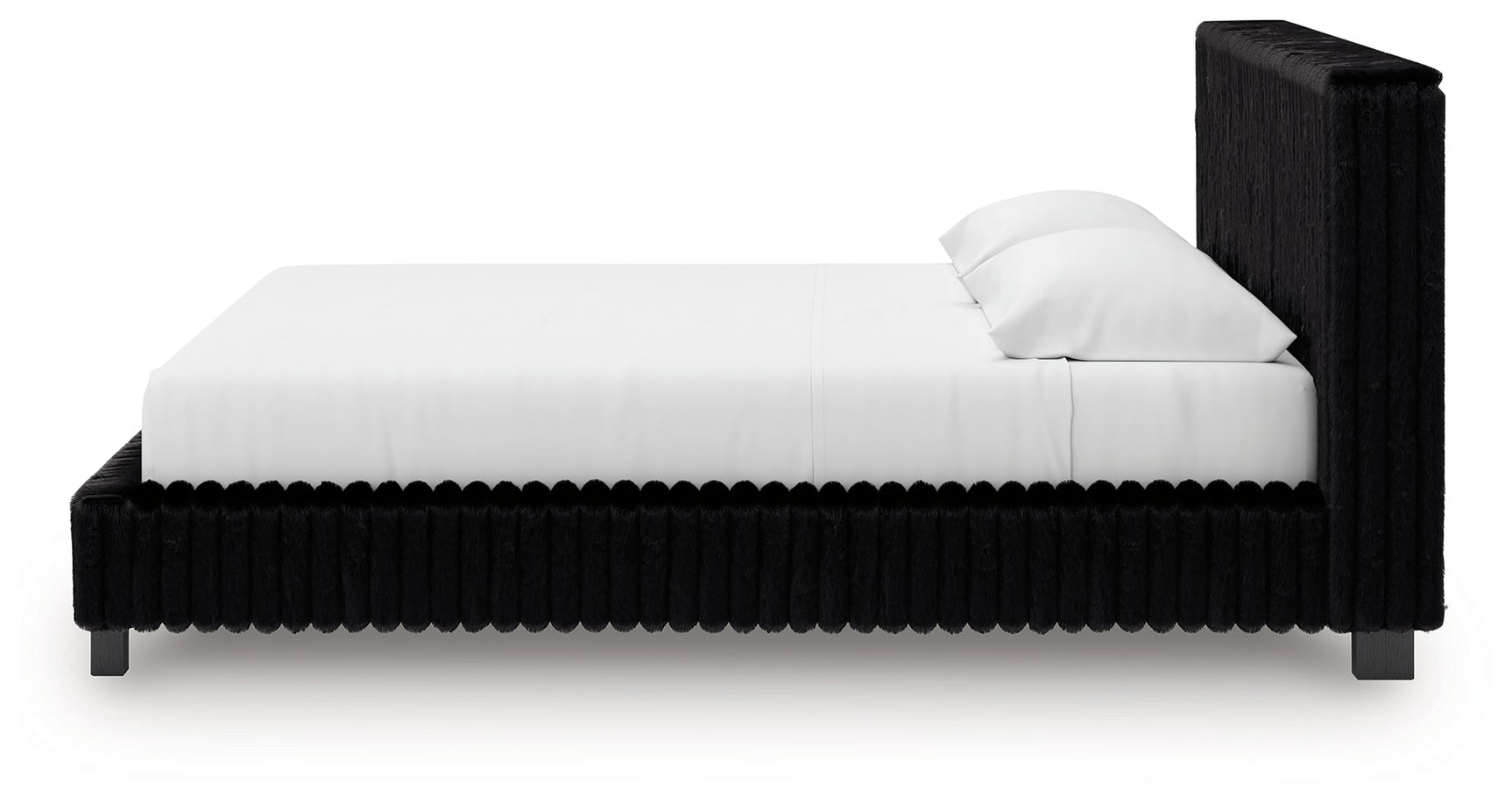 Zuraleus Black King Upholstered Bed, Dresser and Nightstand (Online Special Price) - Ornate Home