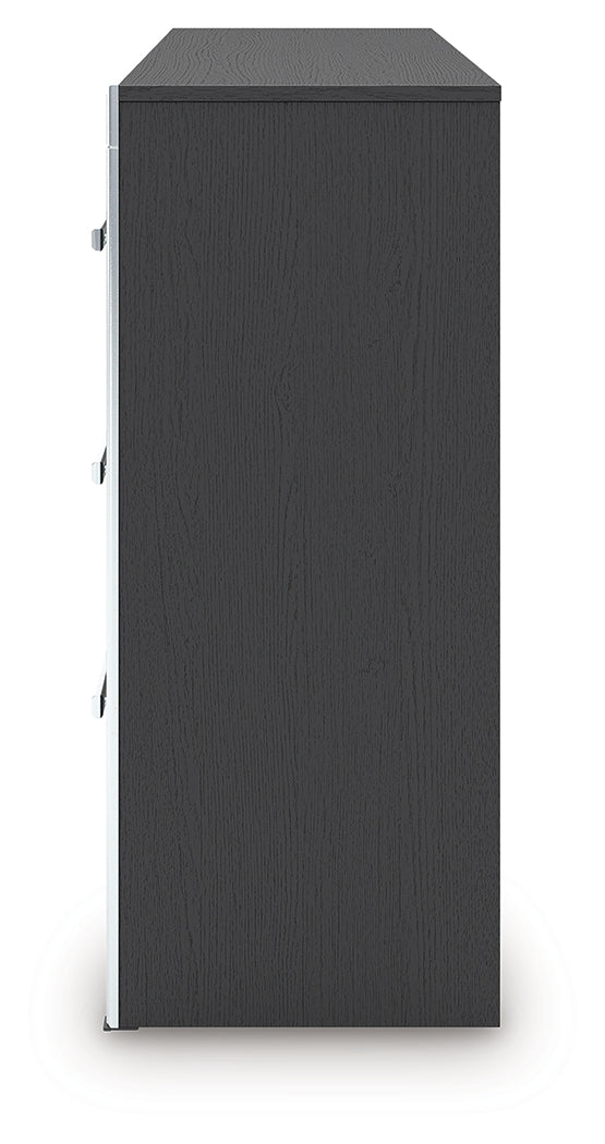 Zuraleus Black King Upholstered Bed, Dresser and Nightstand - Ornate Home