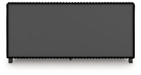 Zuraleus Black King Upholstered Bed, Dresser and Nightstand - Ornate Home