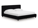 Zuraleus Black King Upholstered Bed (Online Special Price) - Ornate Home