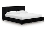 Zuraleus Black King Upholstered Bed - Ornate Home