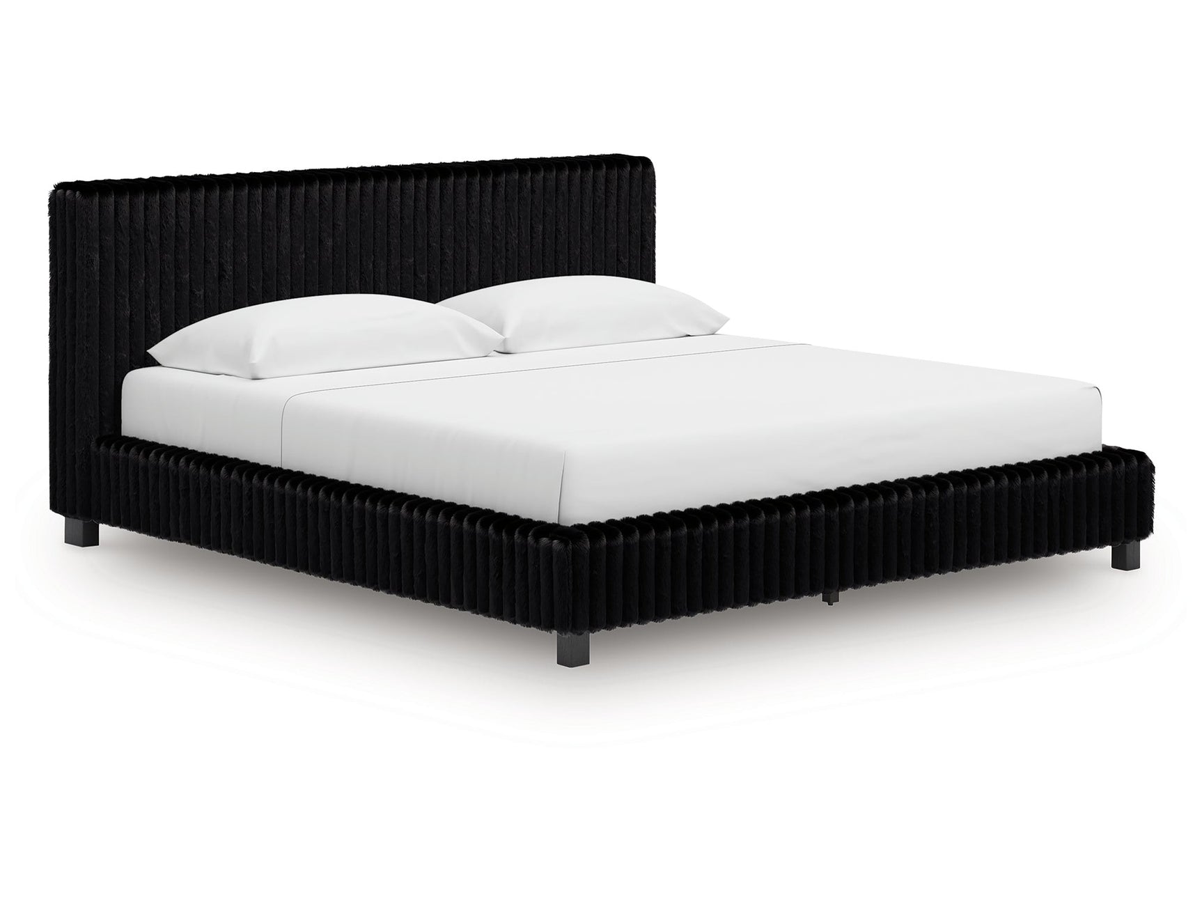 Zuraleus Black King Upholstered Bed - Ornate Home