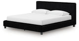 Zuraleus Black King Upholstered Bed - Ornate Home