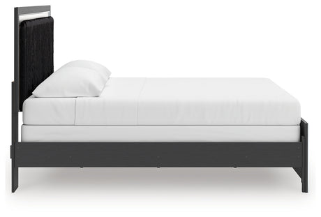 Zuraleus Black King Upholstered Panel Bed - Ornate Home