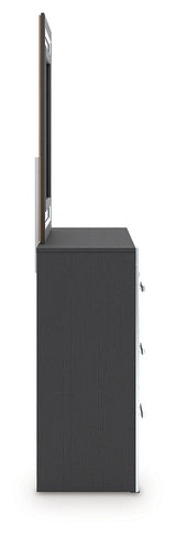 Zuraleus Black Queen Panel Bedroom Set with Dresser, Mirror and Nightstand (Online Special Price) - Ornate Home