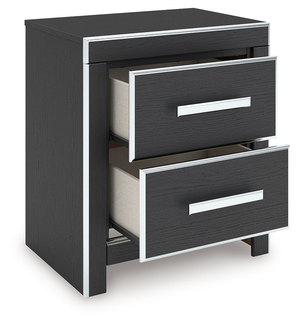 Zuraleus Black Queen Panel Bedroom Set with Dresser, Mirror and Nightstand (Online Special Price) - Ornate Home