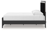 Zuraleus Black Queen Upholstered Bed, Dresser, Mirror and Nightstand (Online Special Price) - Ornate Home