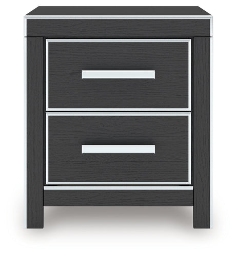 Zuraleus Black Queen Upholstered Bed, Dresser, Mirror and Nightstand - Ornate Home