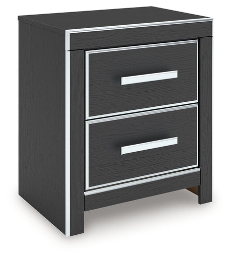 Zuraleus Black Queen Upholstered Bed, Dresser, Mirror and Nightstand - Ornate Home