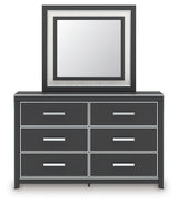 Zuraleus Black Queen Upholstered Bed, Dresser and Mirror (Online Special Price) - Ornate Home