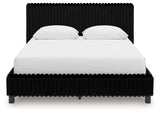 Zuraleus Black Queen Upholstered Bed, Dresser and Mirror (Online Special Price) - Ornate Home