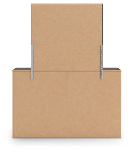 Zuraleus Black Queen Upholstered Bed, Dresser and Mirror - Ornate Home