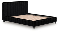 Zuraleus Black Queen Upholstered Bed - Ornate Home
