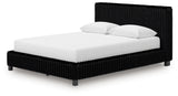 Zuraleus Black Queen Upholstered Bed - Ornate Home