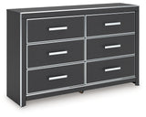 Zuraleus Black Queen Upholstered Bedroom Set with Dresser and Nightstand (Online Special Price) - Ornate Home
