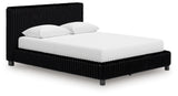 Zuraleus Black Queen Upholstered Bedroom Set with Dresser and Nightstand (Online Special Price) - Ornate Home