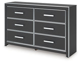 Zuraleus Black Queen Upholstered Bedroom Set with Dresser and Nightstand - Ornate Home