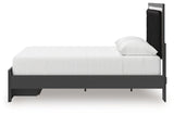 Zuraleus Black Queen Upholstered Panel Platform Storage Bed (Online Special Price) - Ornate Home