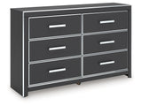 Zuraleus Black Six Drawer Dresser (Online Special Price) - Ornate Home