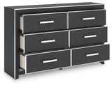 Zuraleus Black Six Drawer Dresser (Online Special Price) - Ornate Home