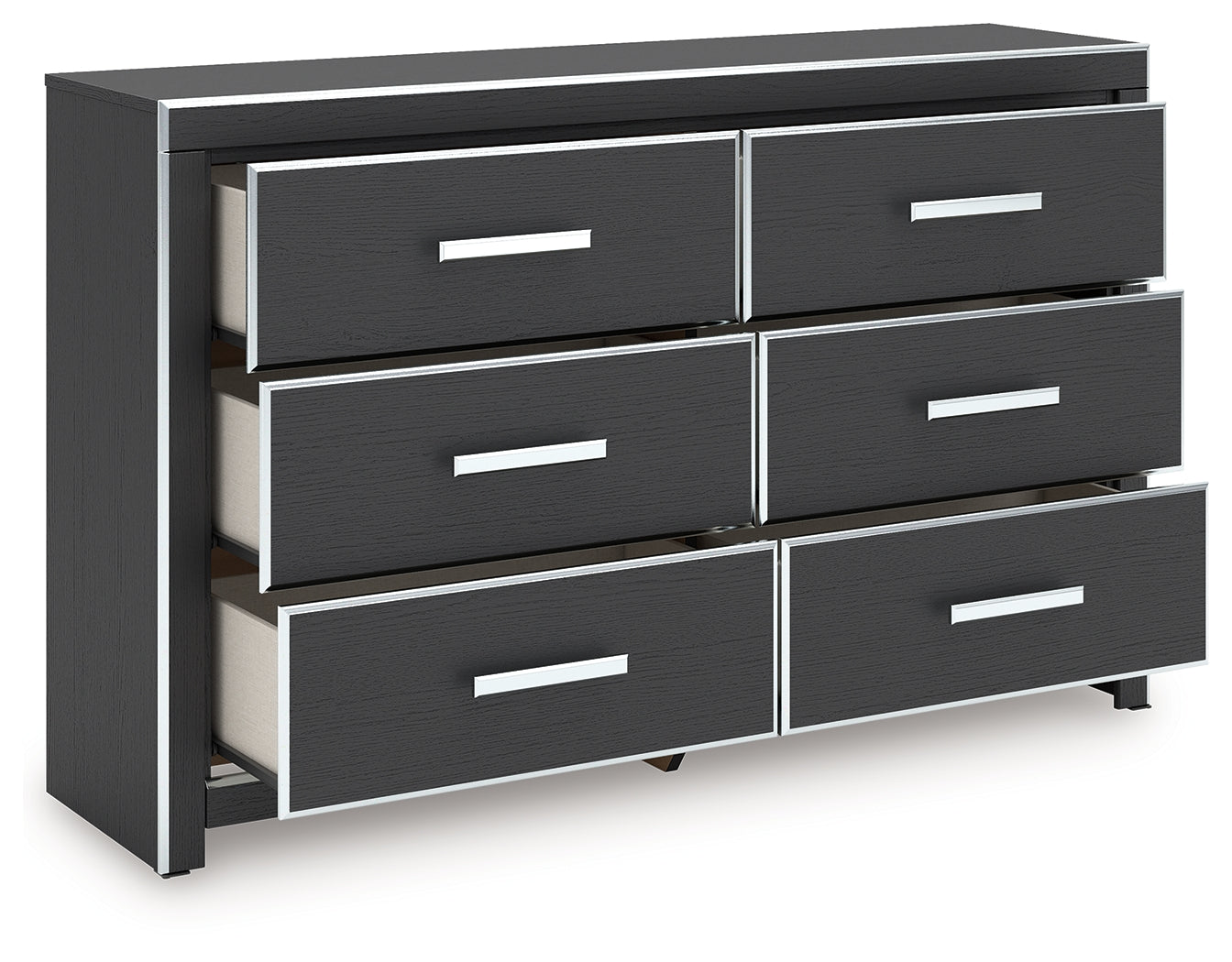 Zuraleus Black Six Drawer Dresser (Online Special Price) - Ornate Home