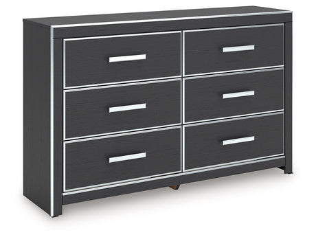 Zuraleus Black Six Drawer Dresser - Ornate Home