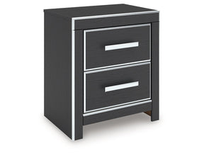 Zuraleus Black Two Drawer Night Stand (Online Special Price) - Ornate Home