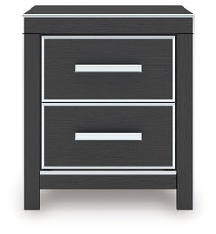 Zuraleus Black Two Drawer Night Stand - Ornate Home