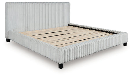 Zuraleus Gray California King Upholstered Bed - Ornate Home
