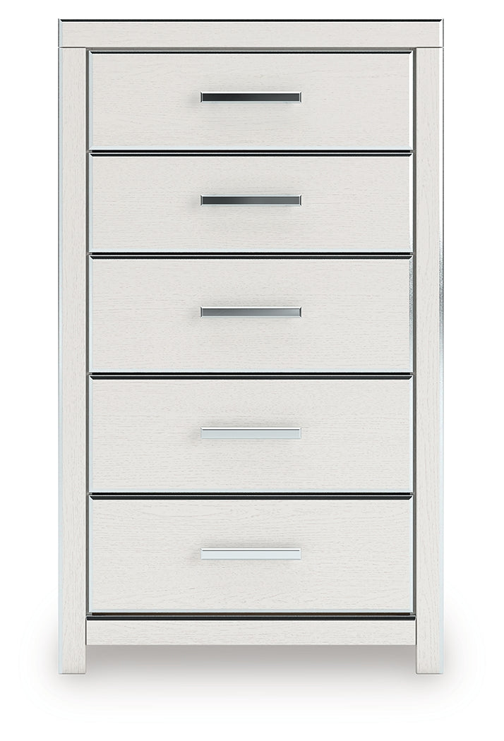 Zuraleus White Five Drawer Chest - Ornate Home