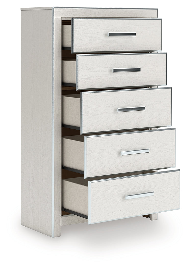Zuraleus White Five Drawer Chest - Ornate Home
