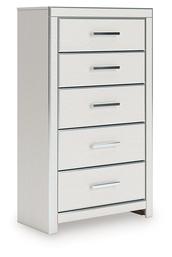 Zuraleus White Five Drawer Chest - Ornate Home