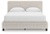 Zuraleus White/Gray Queen Upholstered Bed, Dresser and Mirror (Online Special Price) - Ornate Home