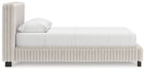 Zuraleus White/Gray Queen Upholstered Bed, Dresser and Mirror (Online Special Price) - Ornate Home