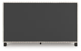 Zuraleus White/Gray Queen Upholstered Bed, Dresser and Mirror (Online Special Price) - Ornate Home