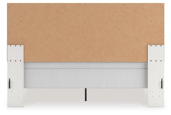 Zuraleus White King Upholstered Panel Bed, Dresser, Mirror and Nightstand - Ornate Home