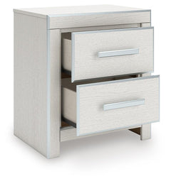 Zuraleus White King Upholstered Panel Bed, Dresser, Mirror and Nightstand - Ornate Home