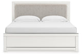 Zuraleus White King Upholstered Panel Bed (Online Special Price) - Ornate Home
