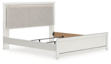 Zuraleus White King Upholstered Panel Bed - Ornate Home