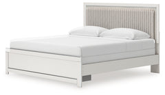 Zuraleus White King Upholstered Panel Bed - Ornate Home