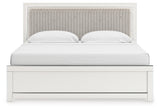 Zuraleus White King Upholstered Panel Bed - Ornate Home